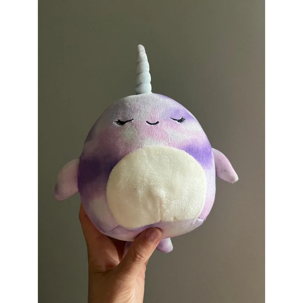 Squishmallows‎ Naomi the Narwhal Purple Tie Dye 5 inch Plush Kellytoy 2021